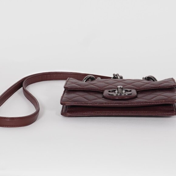 Chanel Quilted Burgundy Caviar Medium Retro Class Flap Bag - Picture 10 of 16